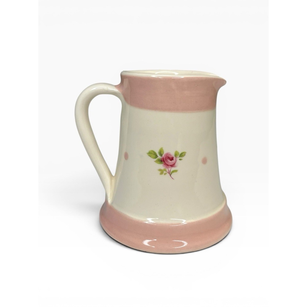 Fenton GABRIELLA MILLER Creamer Small Pitcher Rose Cottage Pink‎ Ceramic
